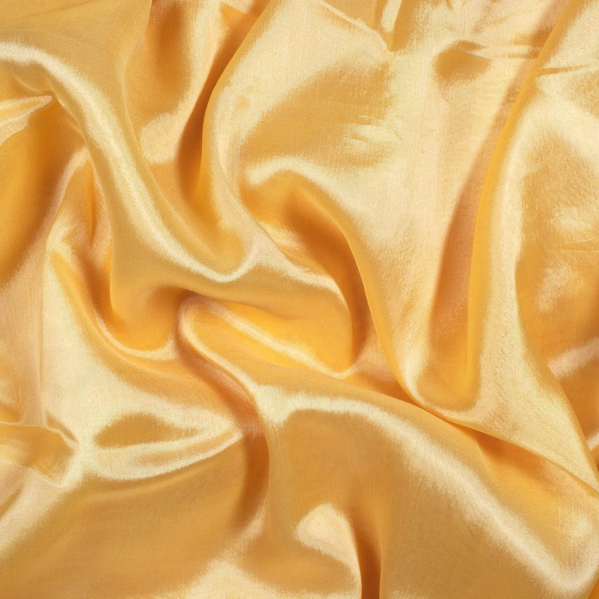 Mellow Yellow Plain Pure Chinnon Chiffon Fabric - Fabcurate