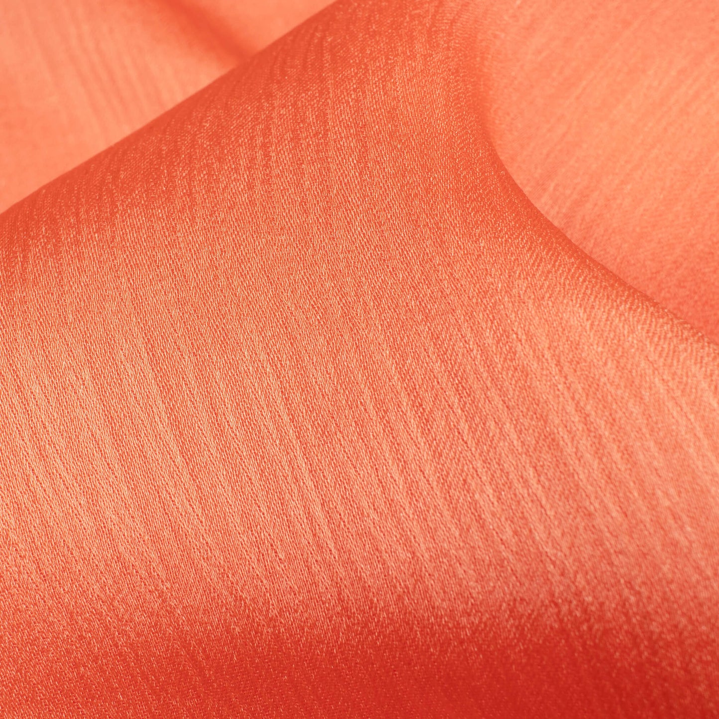 Salmon Orange Plain Premium Chiffon Satin Fabric - Fabcurate