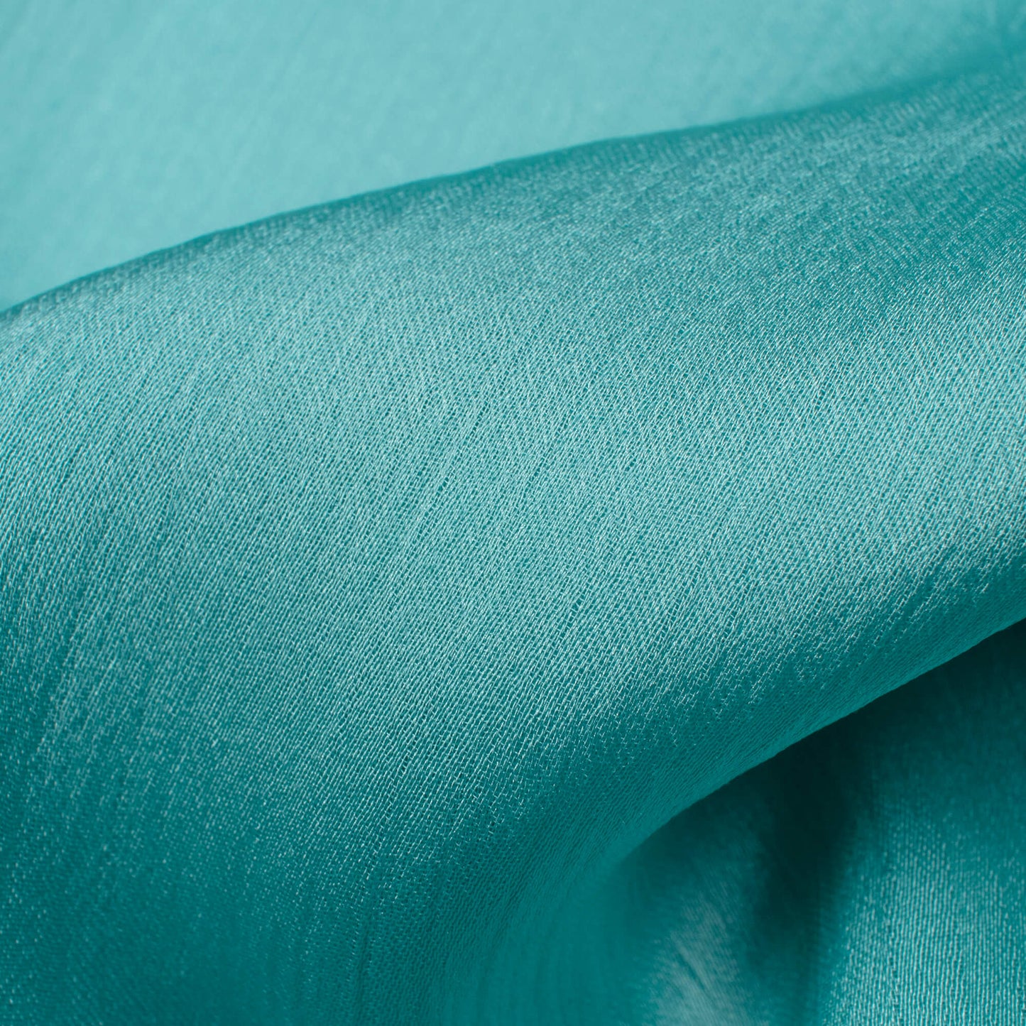 Pool Blue Plain Premium Chiffon Satin Fabric - Fabcurate