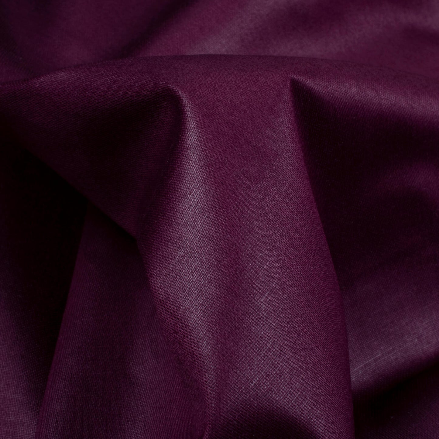Plum Purple Plain Glazed Cotton Fabric - Fabcurate