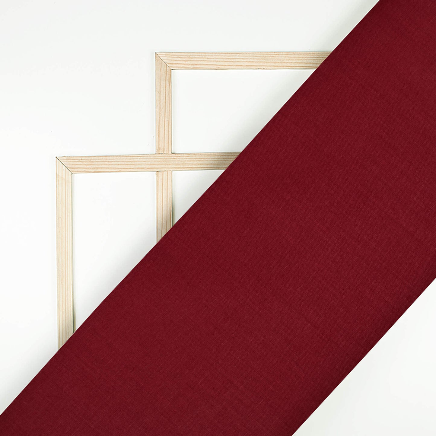 Maroon Plain Glazed Cotton Fabric