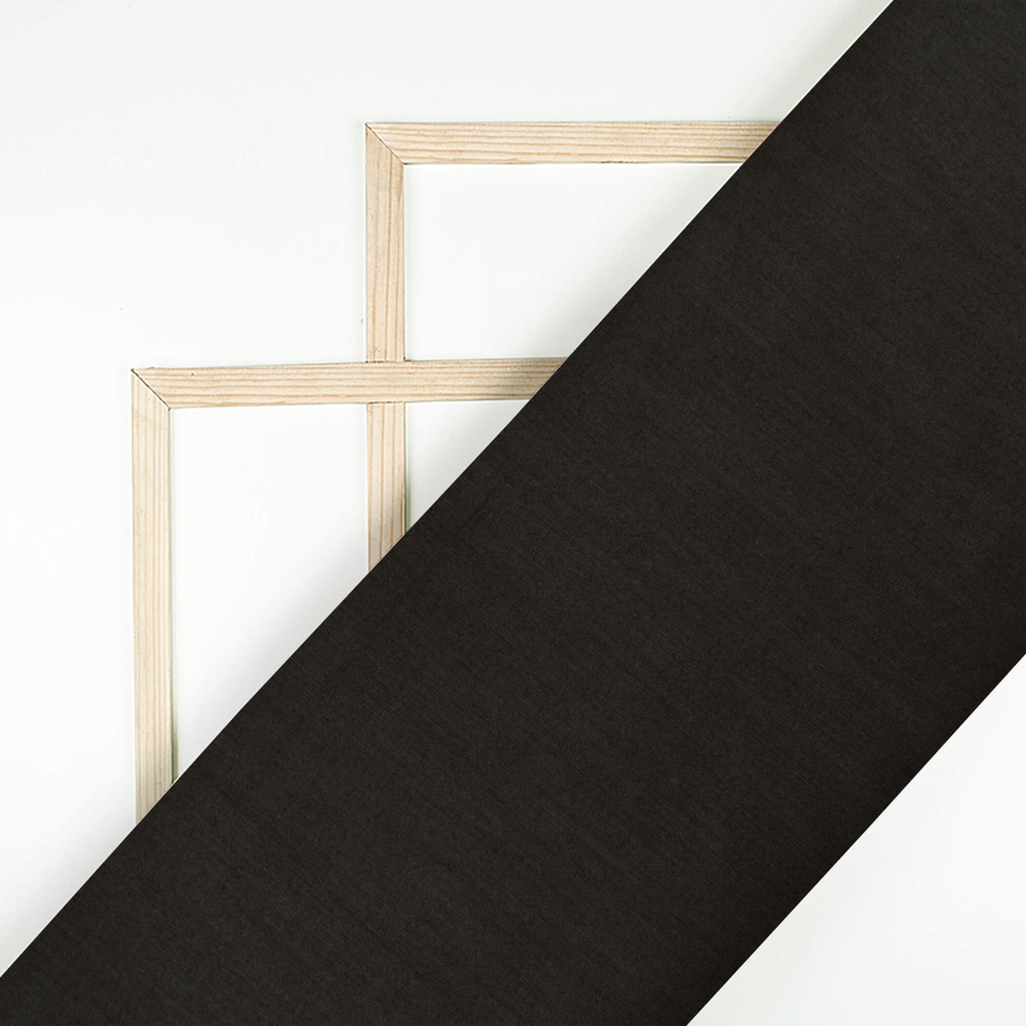 Black Plain Glazed Cotton Fabric