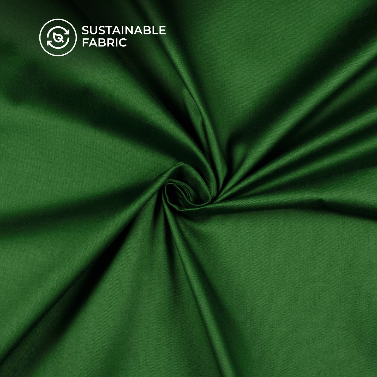 Emerald Green Plain Glazed Cotton Fabric