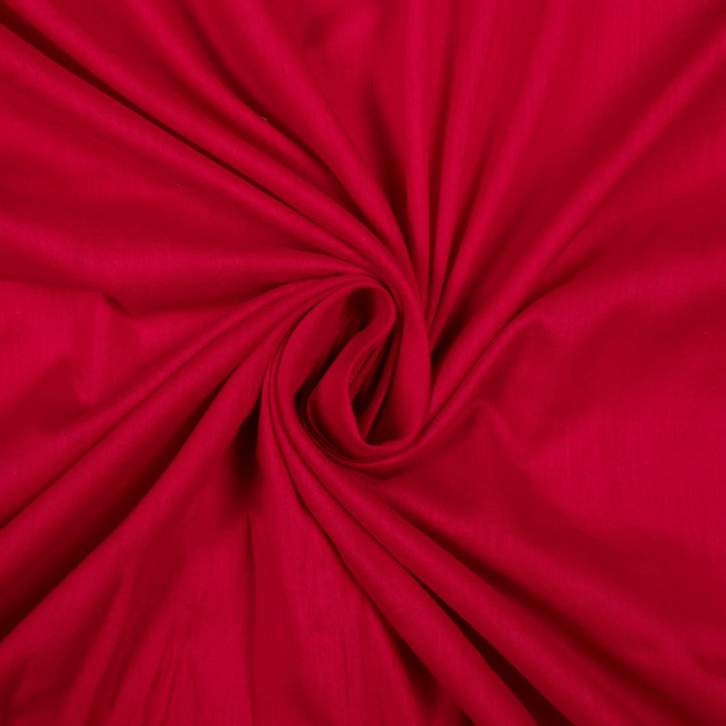Vermillion Red Plain Cotton Mulmul Fabric - Fabcurate