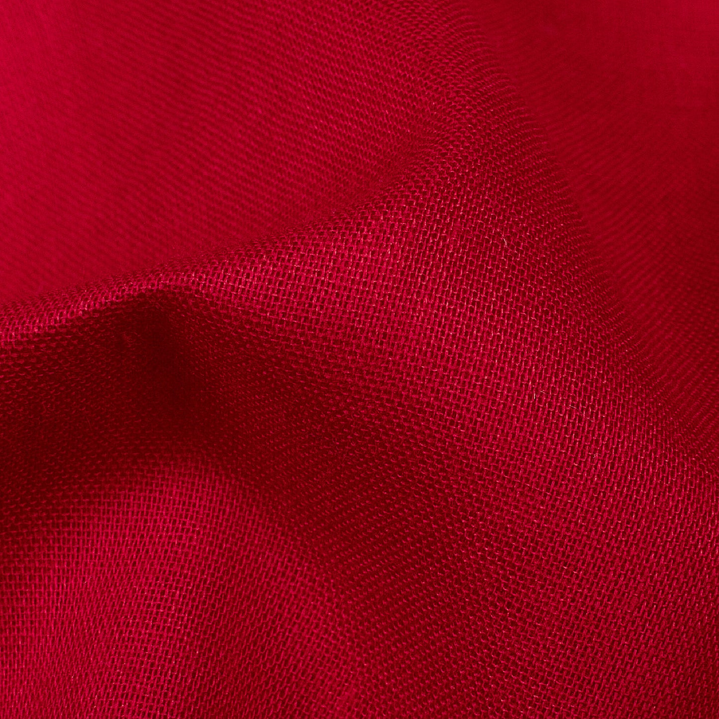 Vermillion Red Plain Cotton Mulmul Fabric - Fabcurate