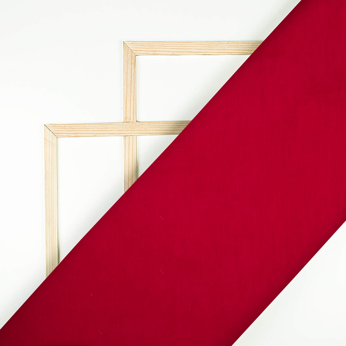 Vermillion Red Plain Cotton Mulmul Fabric - Fabcurate