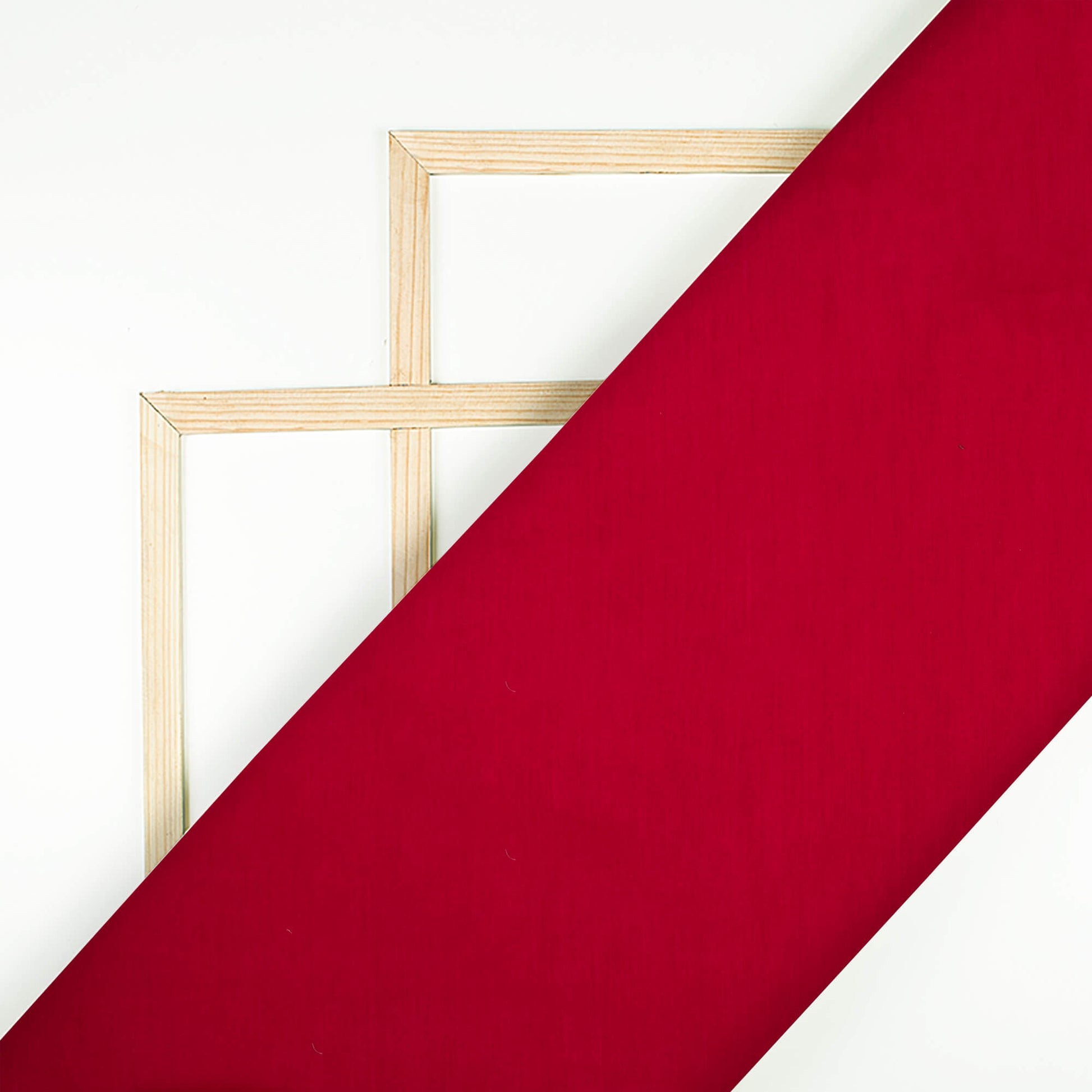Vermillion Red Plain Cotton Mulmul Fabric - Fabcurate