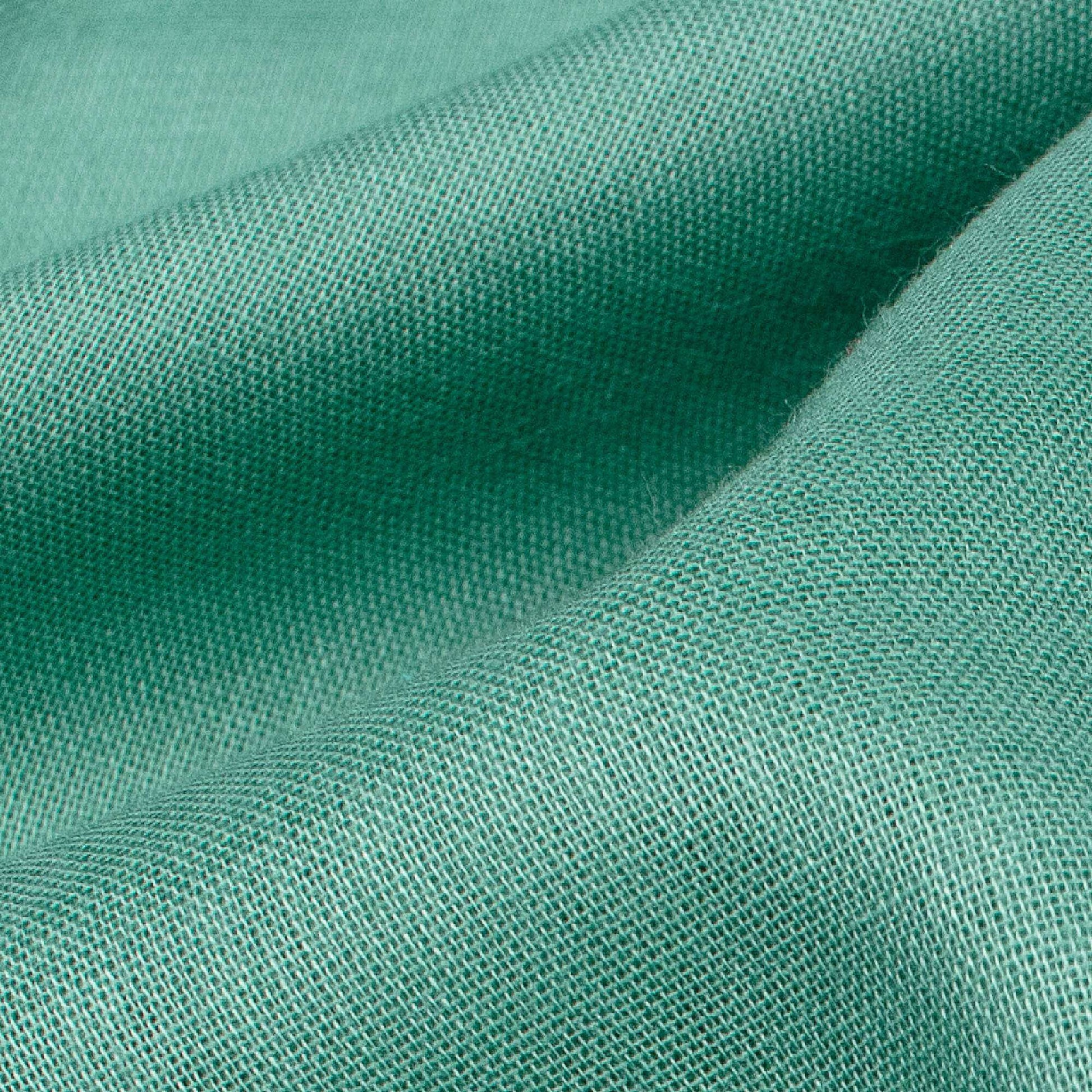 Sea Green Plain Cotton Mulmul Fabric - Fabcurate