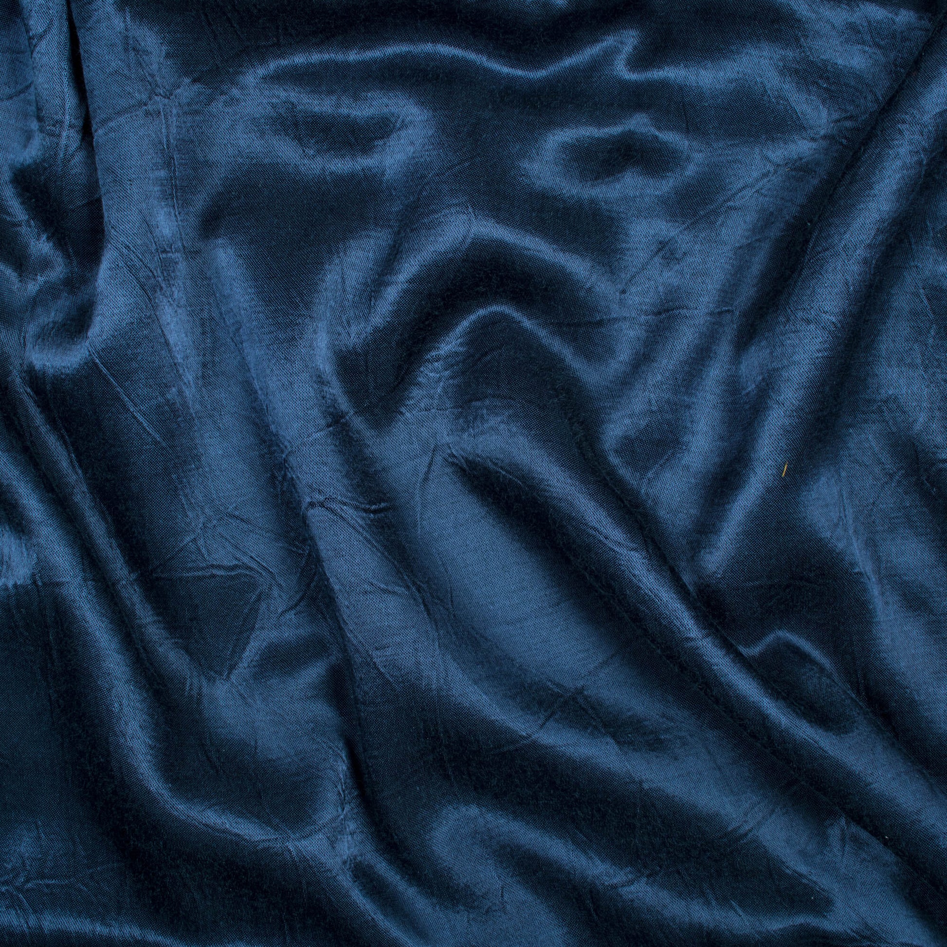 Aegean Blue Plain Pure Mashru Silk Fabric - Fabcurate