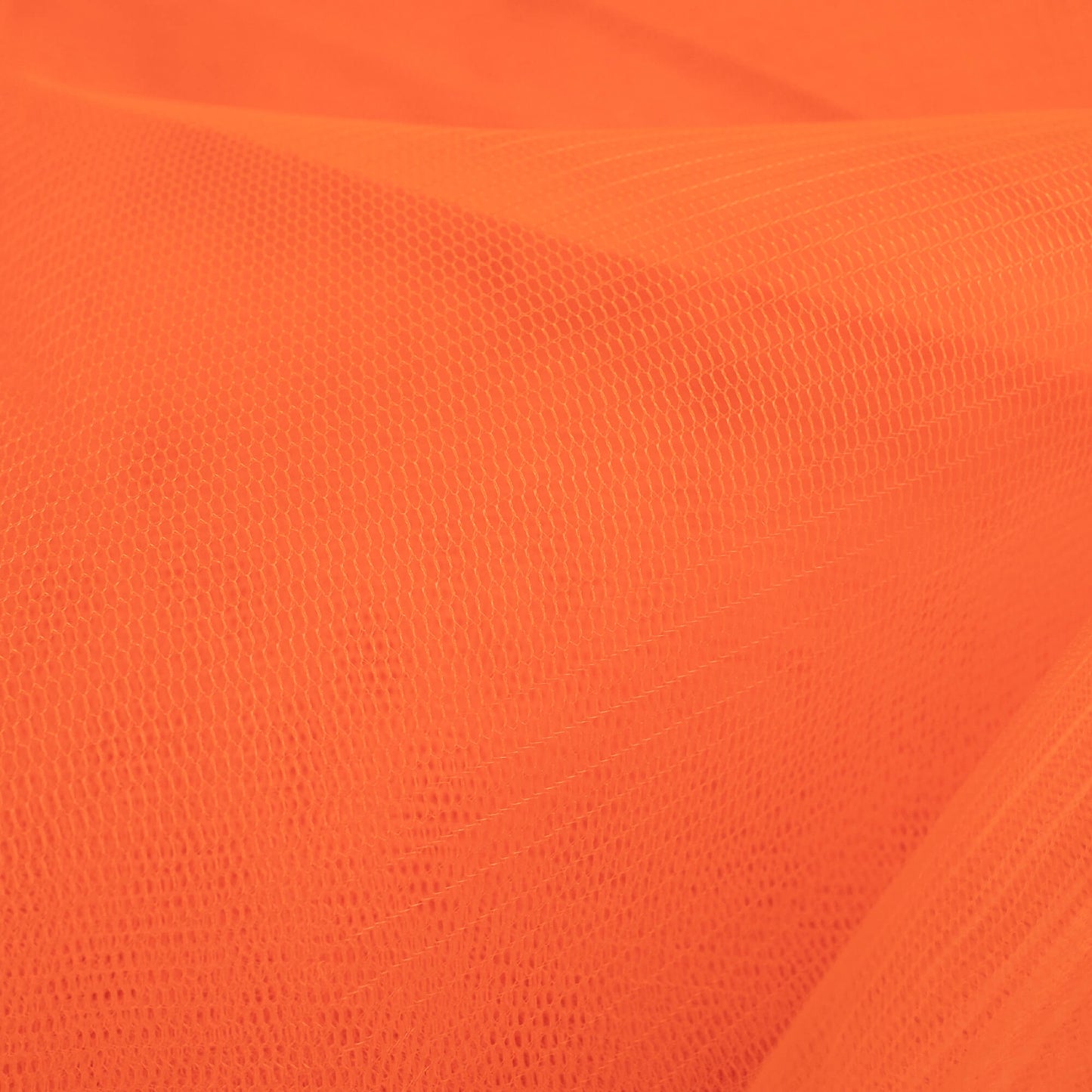 Orange Plain Premium Quality Butterfly Net Fabric (Width 56 Inches)