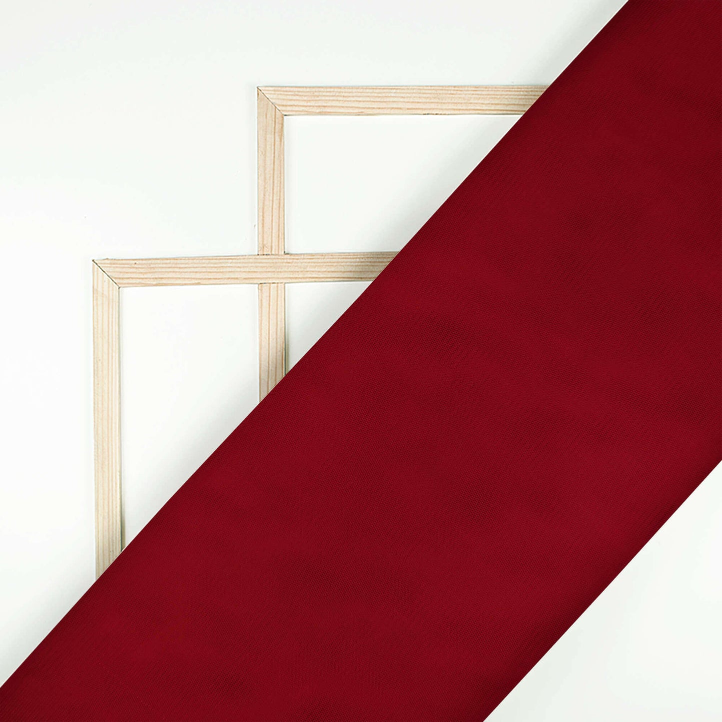 Blood Red Plain Premium Quality Butterfly Net Fabric