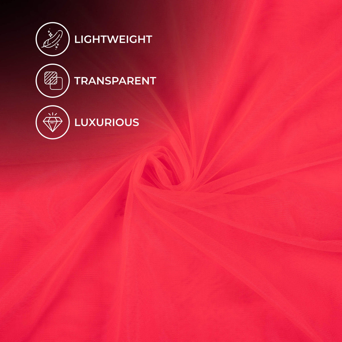 Desire Pink Plain Premium Quality Butterfly Net Fabric