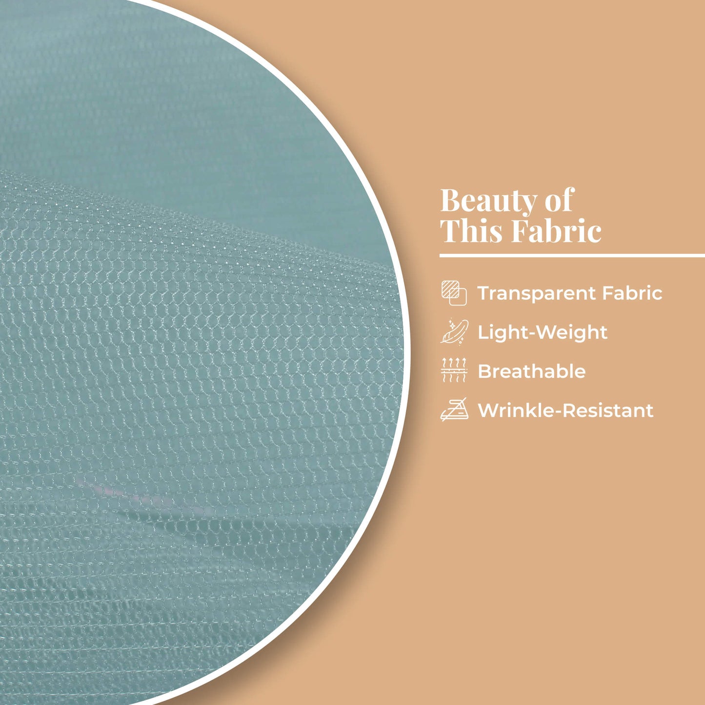 Slate Blue Plain Premium Quality Butterfly Net Fabric