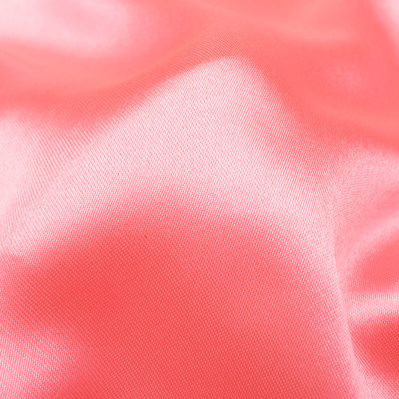 Salmon Rose Pink Plain Neon Ultra Satin Fabric - Fabcurate