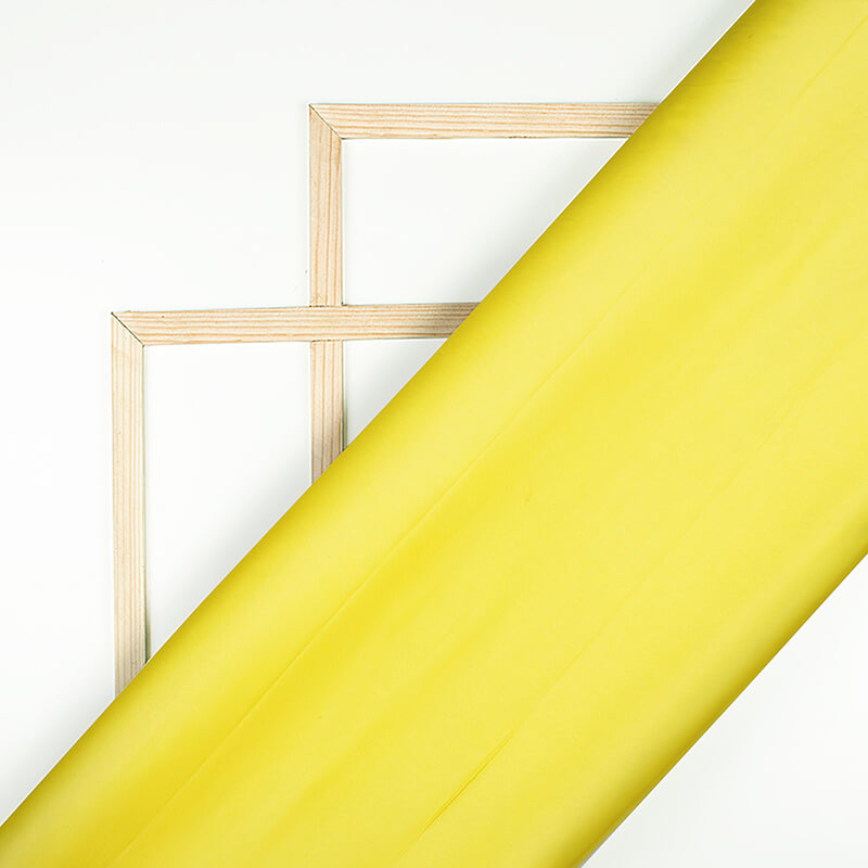 Lemon Yellow Plain Neon Ultra Satin Fabric