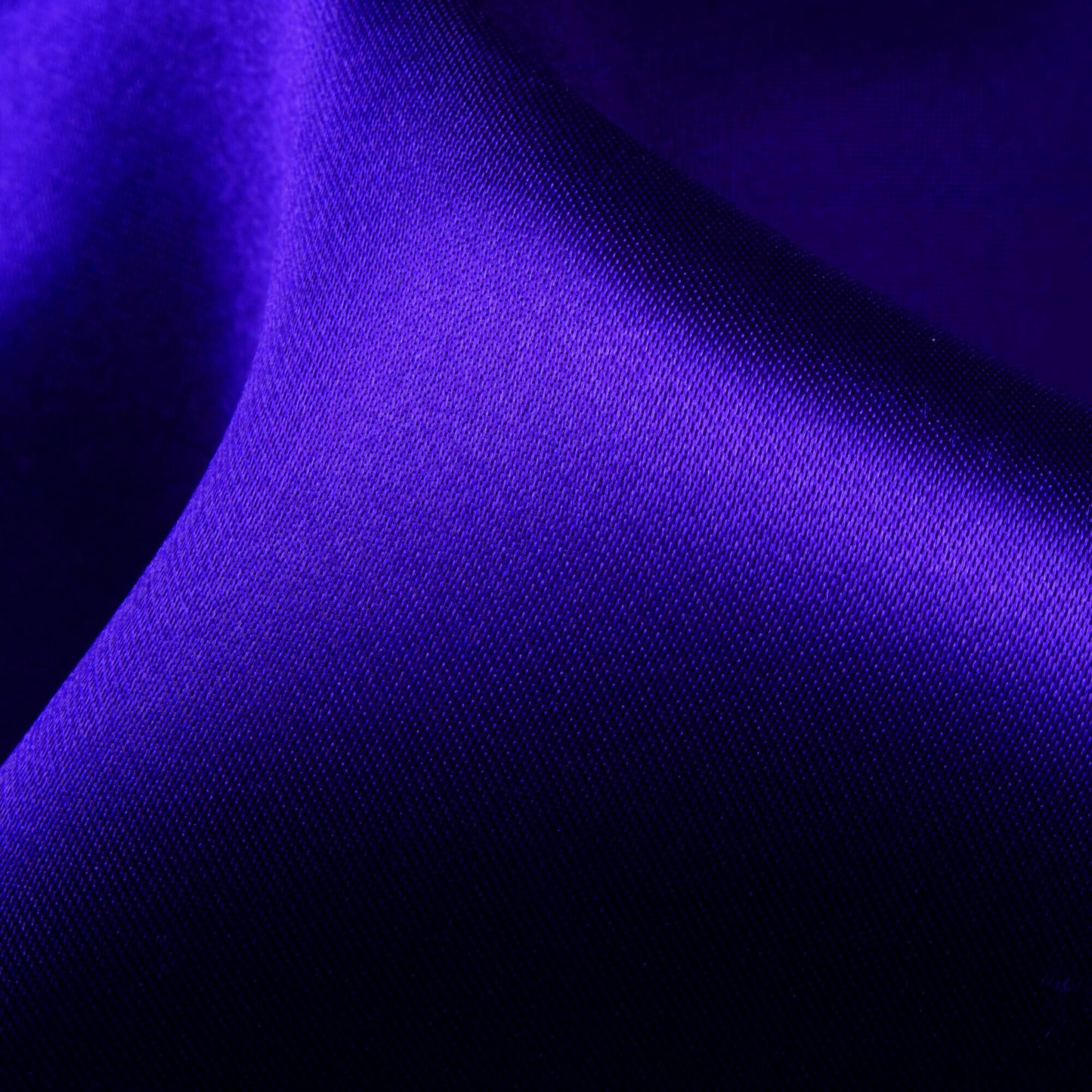 Midnight Blue Plain Neon Ultra Satin Fabric