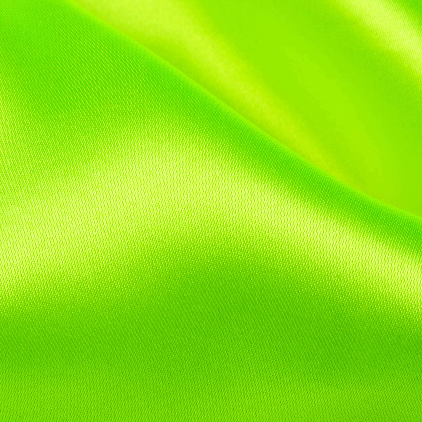 Electric Lime Green Plain Neon Ultra Satin Fabric