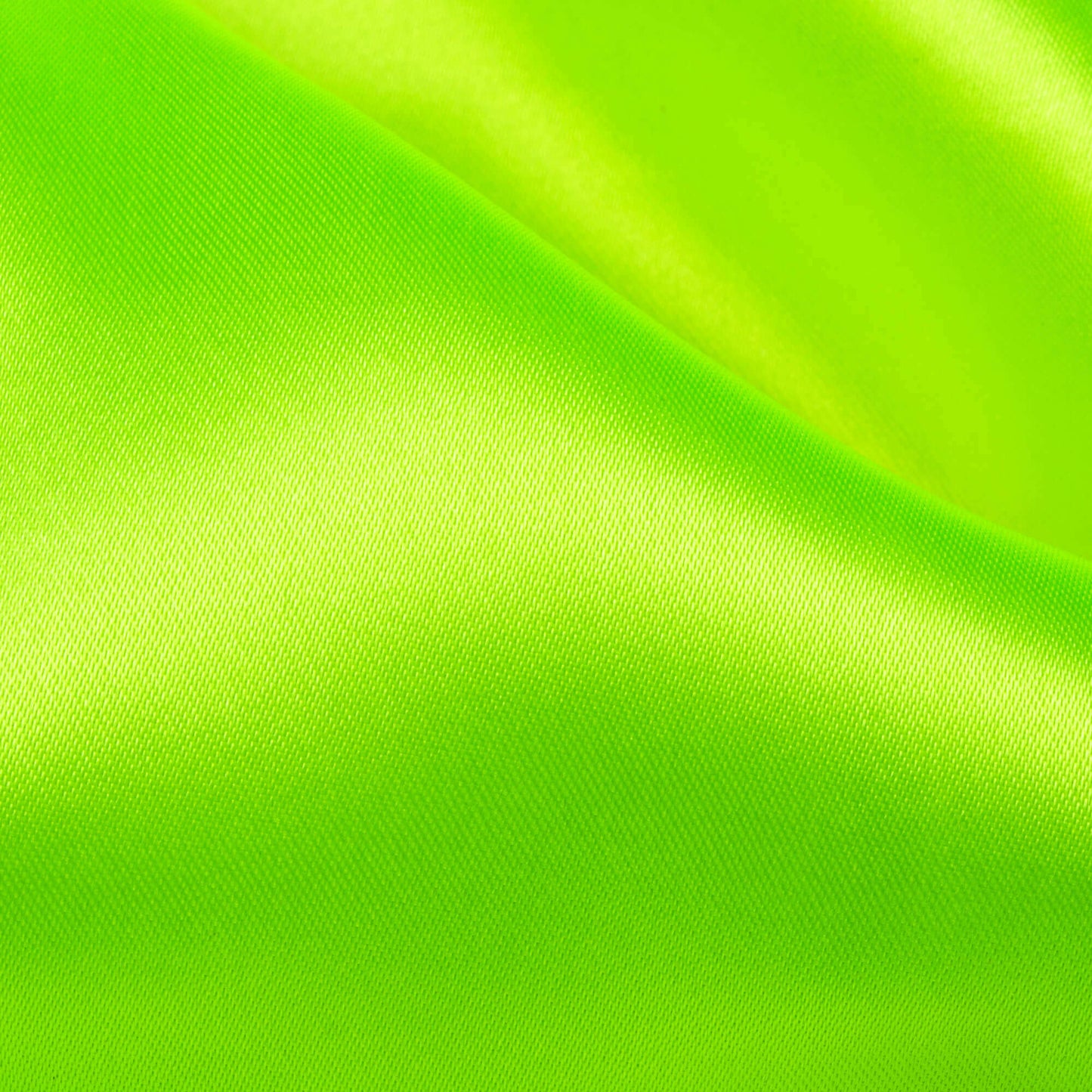 Electric Lime Green Plain Neon Ultra Satin Fabric