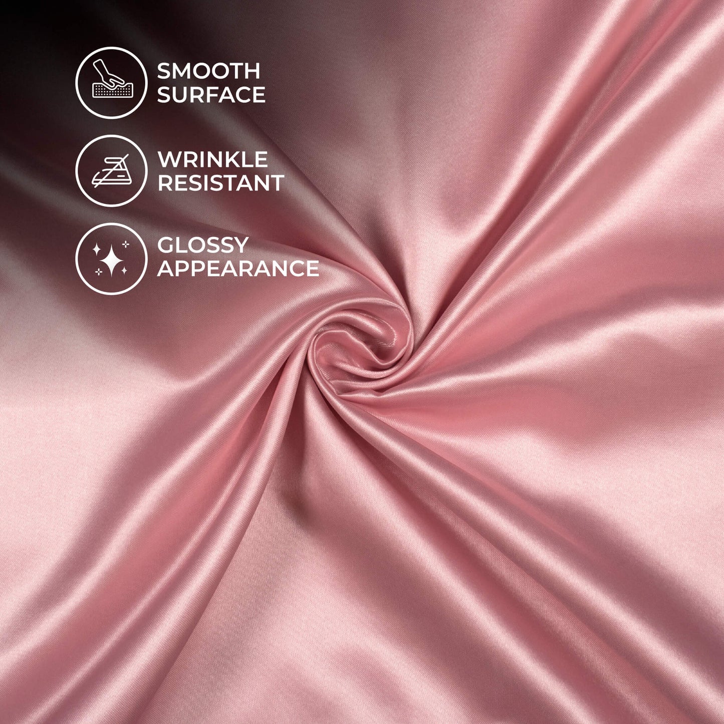 Dusty Pink Plain Neon Ultra Satin Fabric