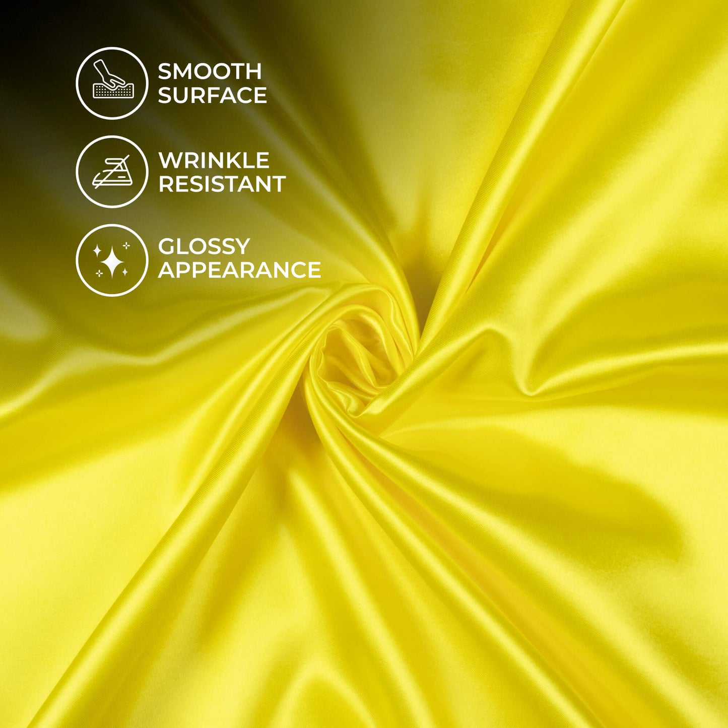 Bumblebee Yellow Plain Neon Ultra Satin Fabric