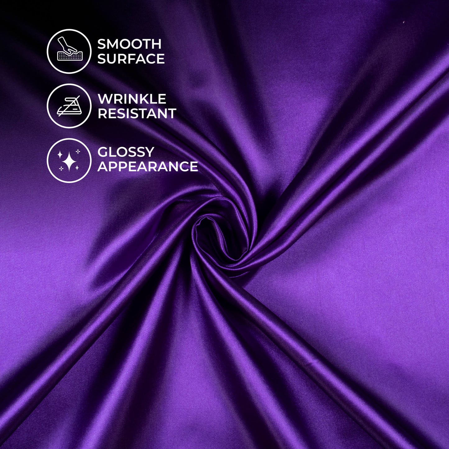 Royal Purple Plain Neon Ultra Satin Fabric