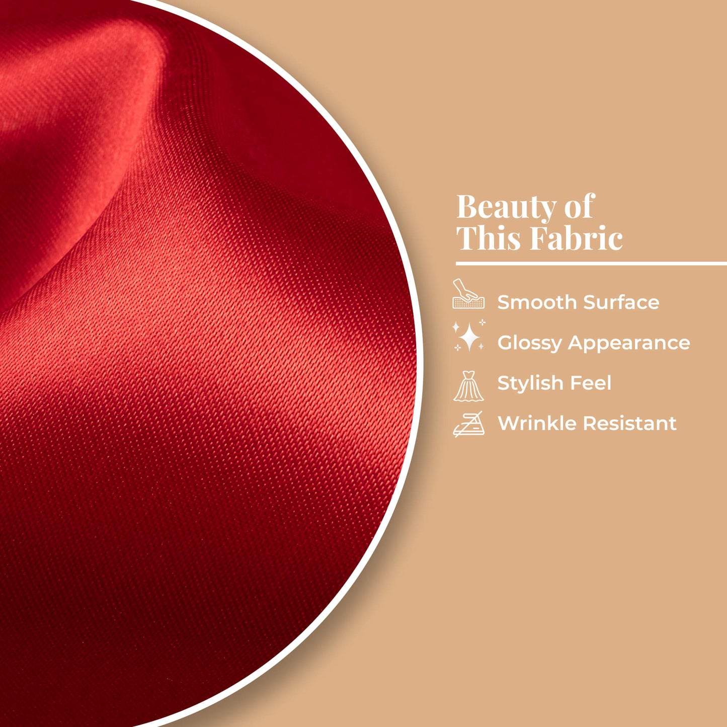 Sangria Red Plain Neon Ultra Satin Fabric