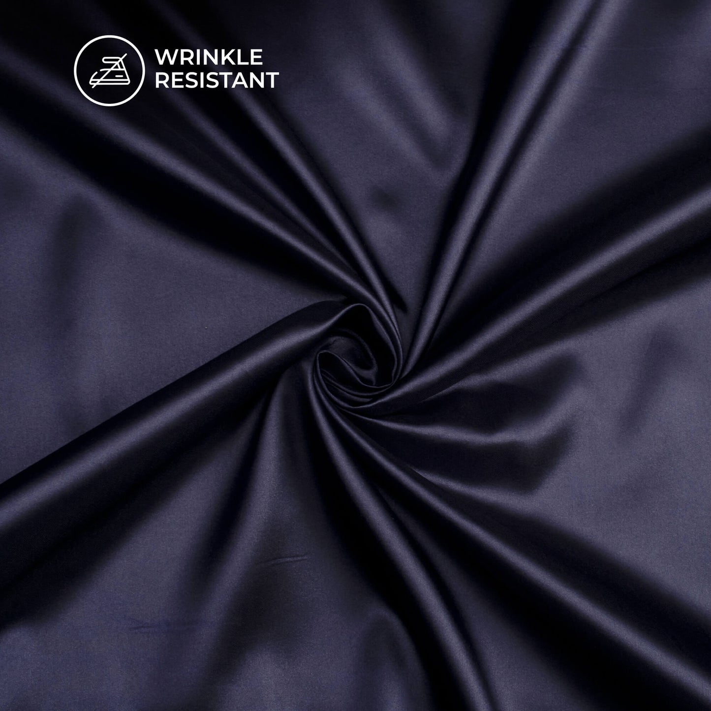 Navy Blue Plain Neon Ultra Satin Fabric