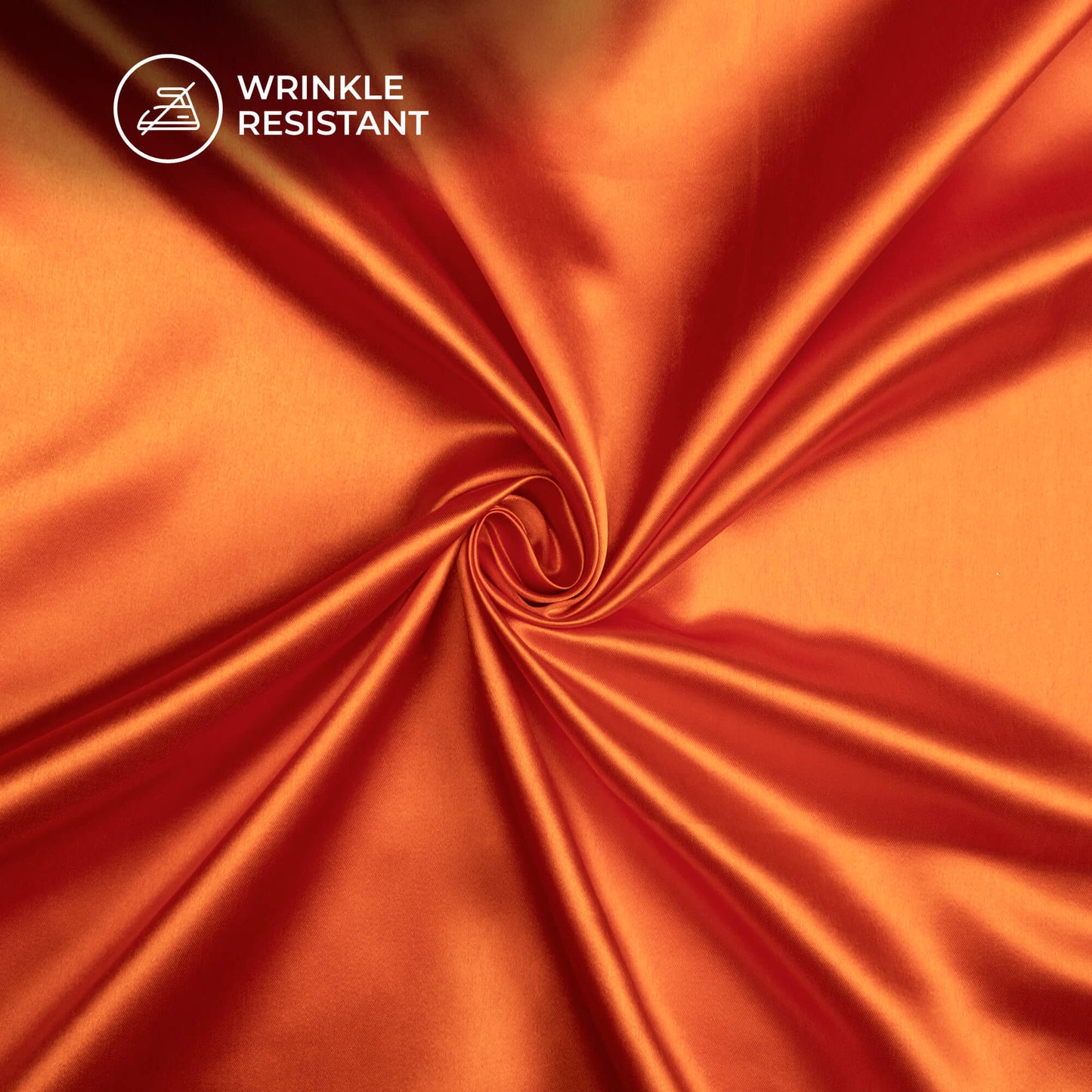 Pumpkin Orange Plain Neon Ultra Satin Fabric