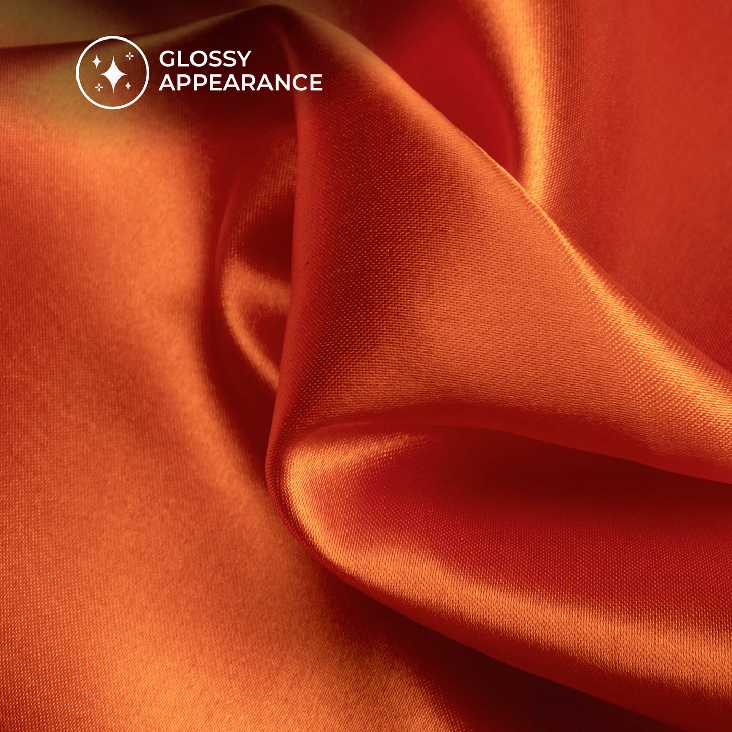 Pumpkin Orange Plain Neon Ultra Satin Fabric