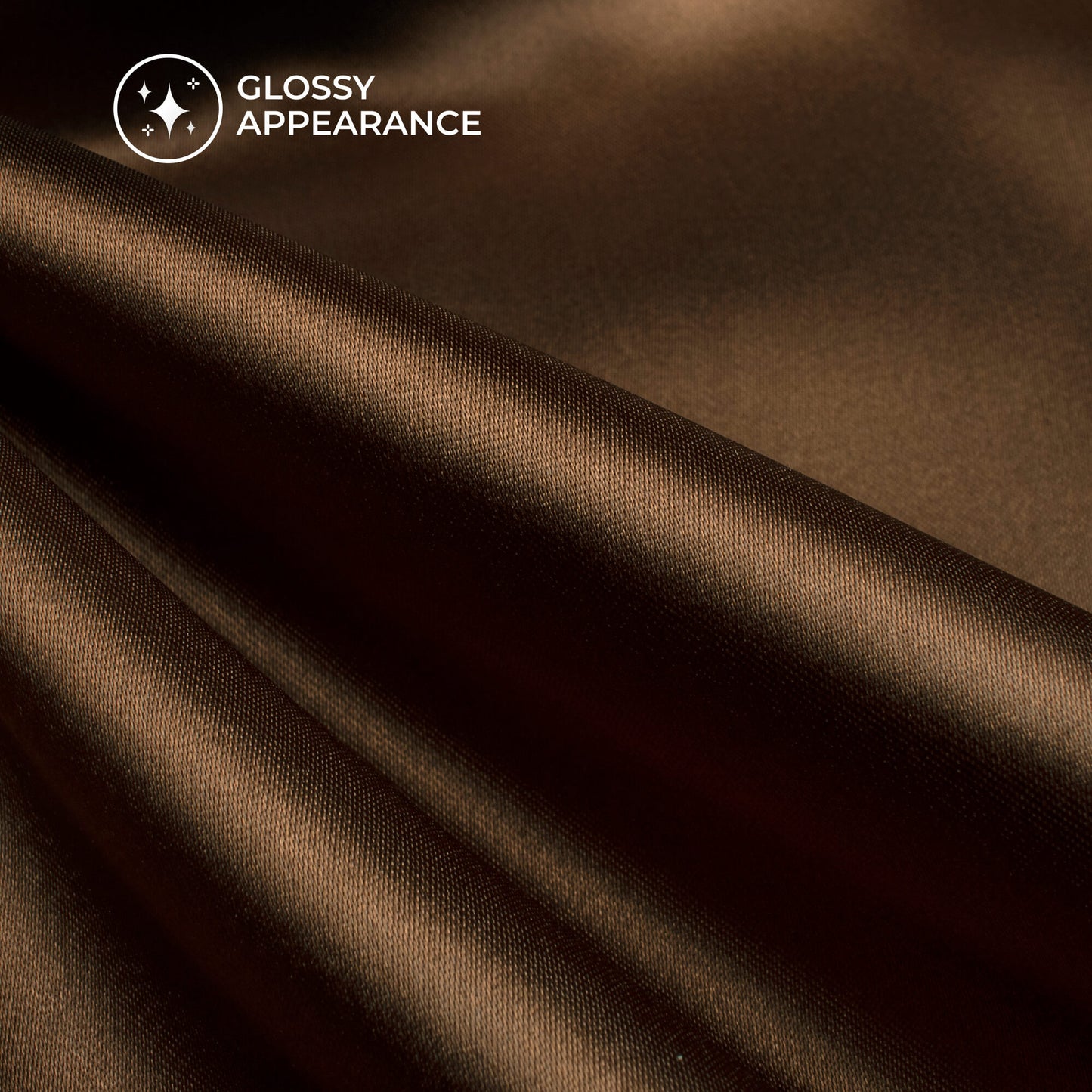 Coffee Brown Plain Neon Ultra Satin Fabric