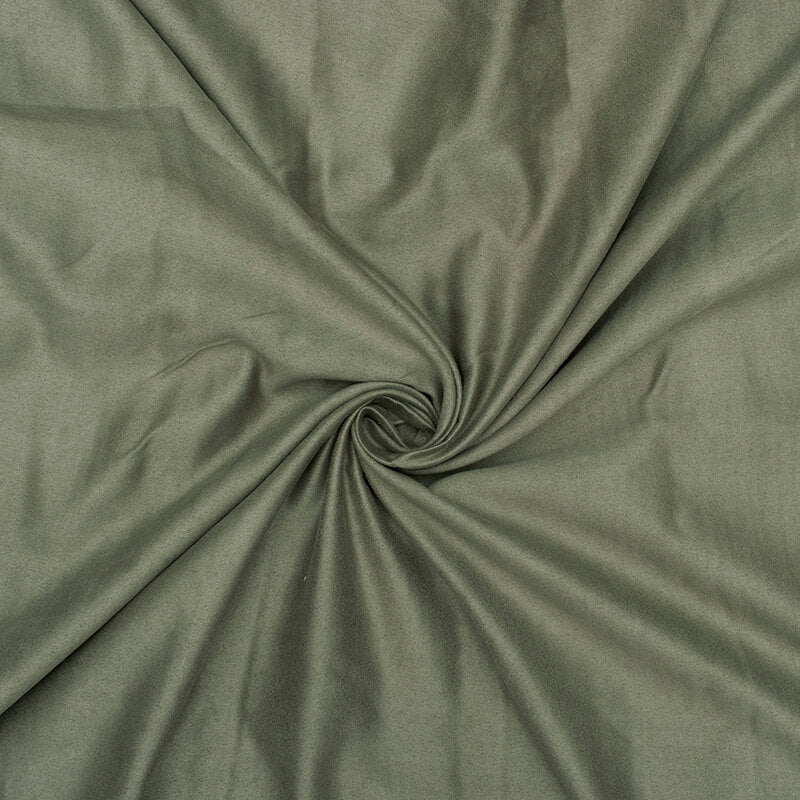 Grey Plain Suede Fabric (Width 58 Inches)