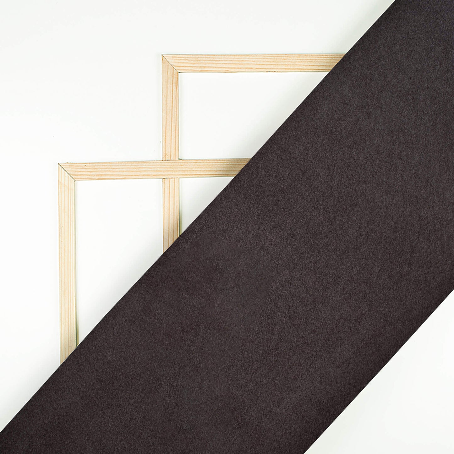 Dark Brown Plain Suede Fabric (Width 58 Inches)