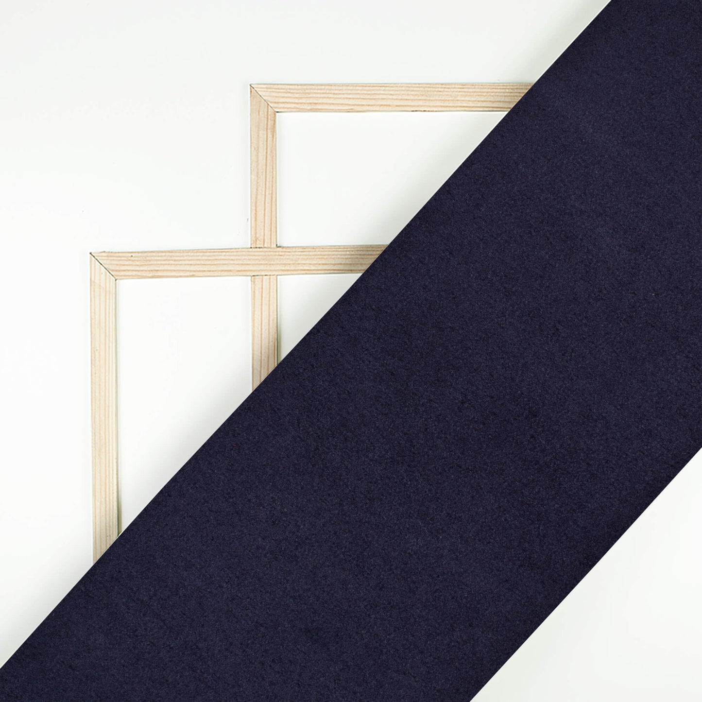 Navy Blue Plain Suede Fabric (Width 58 Inches)