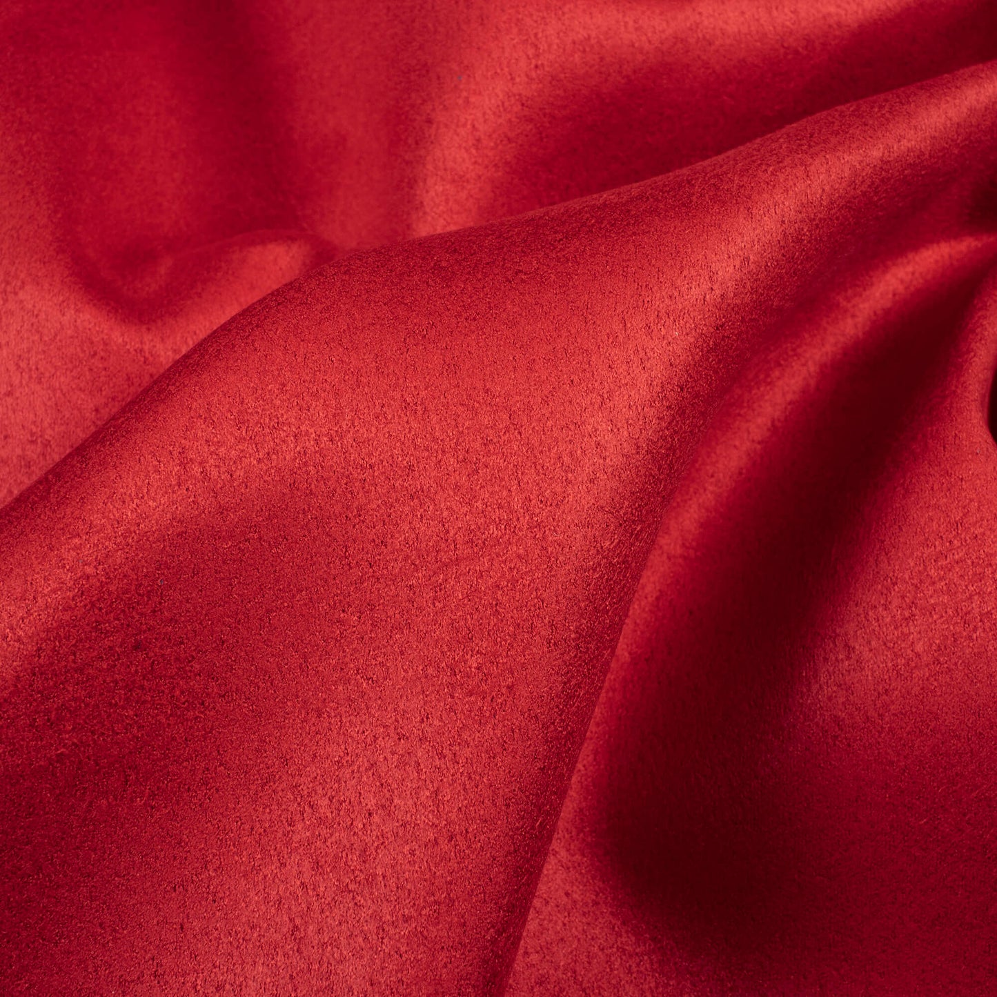 Red Plain Suede Fabric (Width 58 Inches)