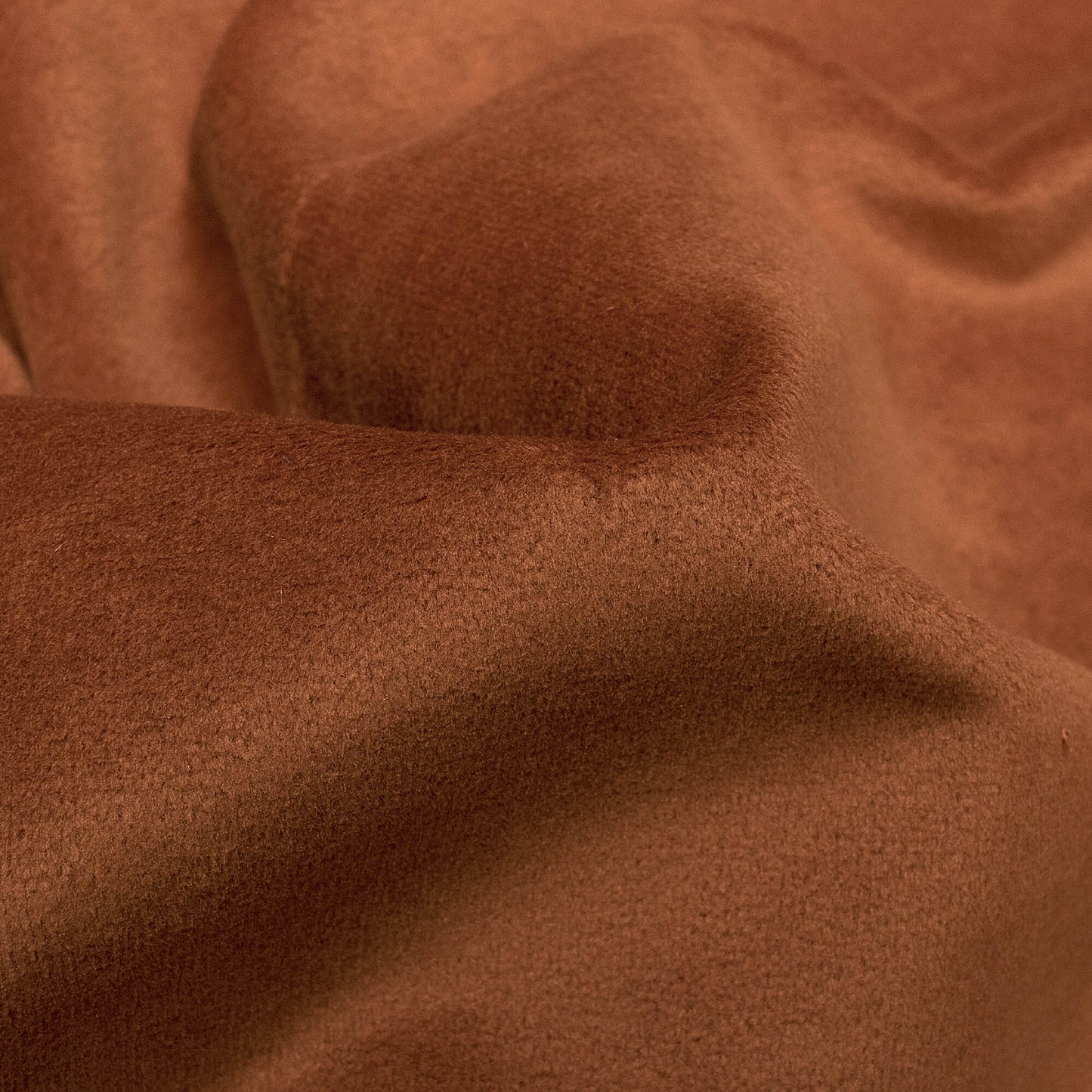 Cinnamon Brown Plain Premium Velvet Fabric (Width 58 Inches)