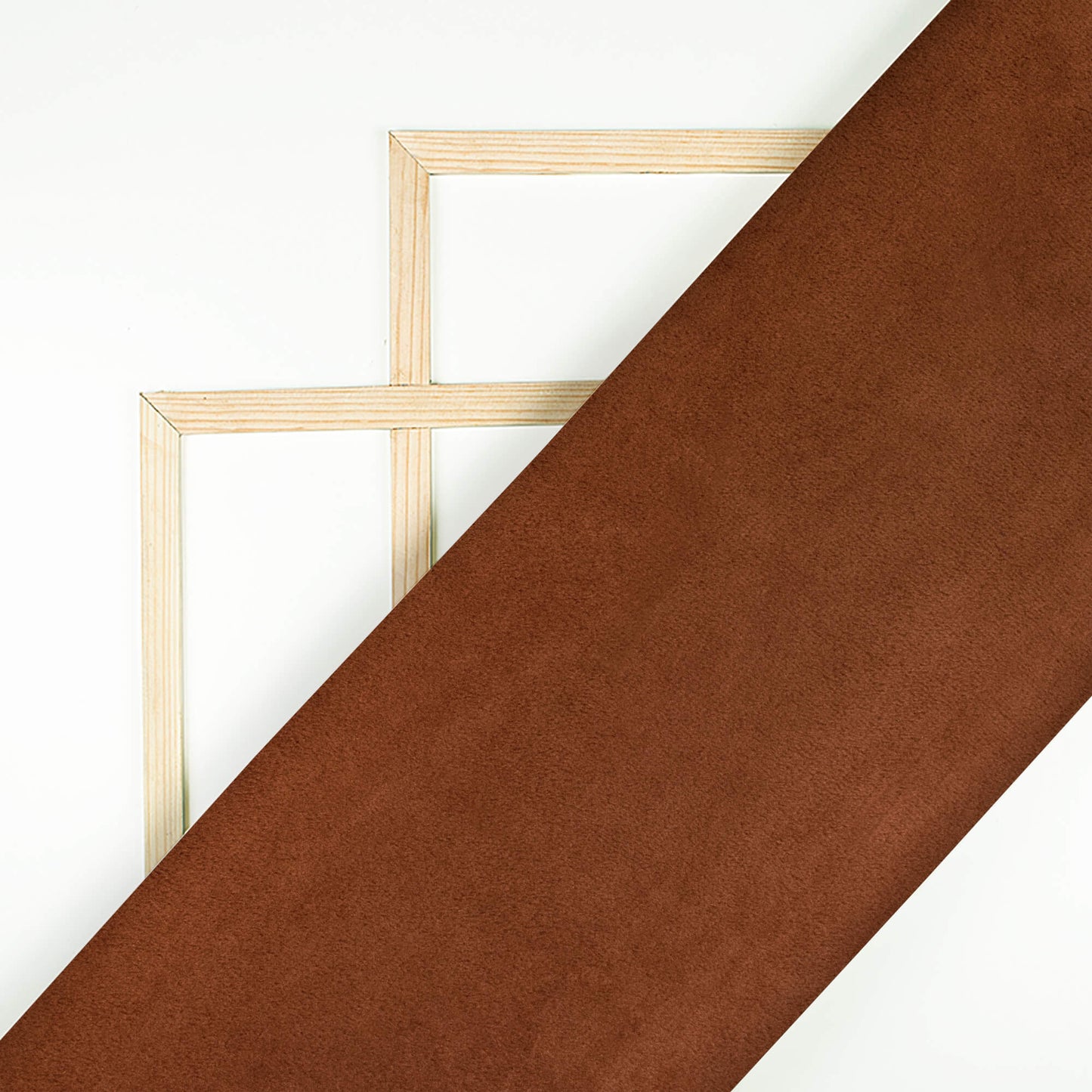 Cinnamon Brown Plain Premium Velvet Fabric (Width 58 Inches)