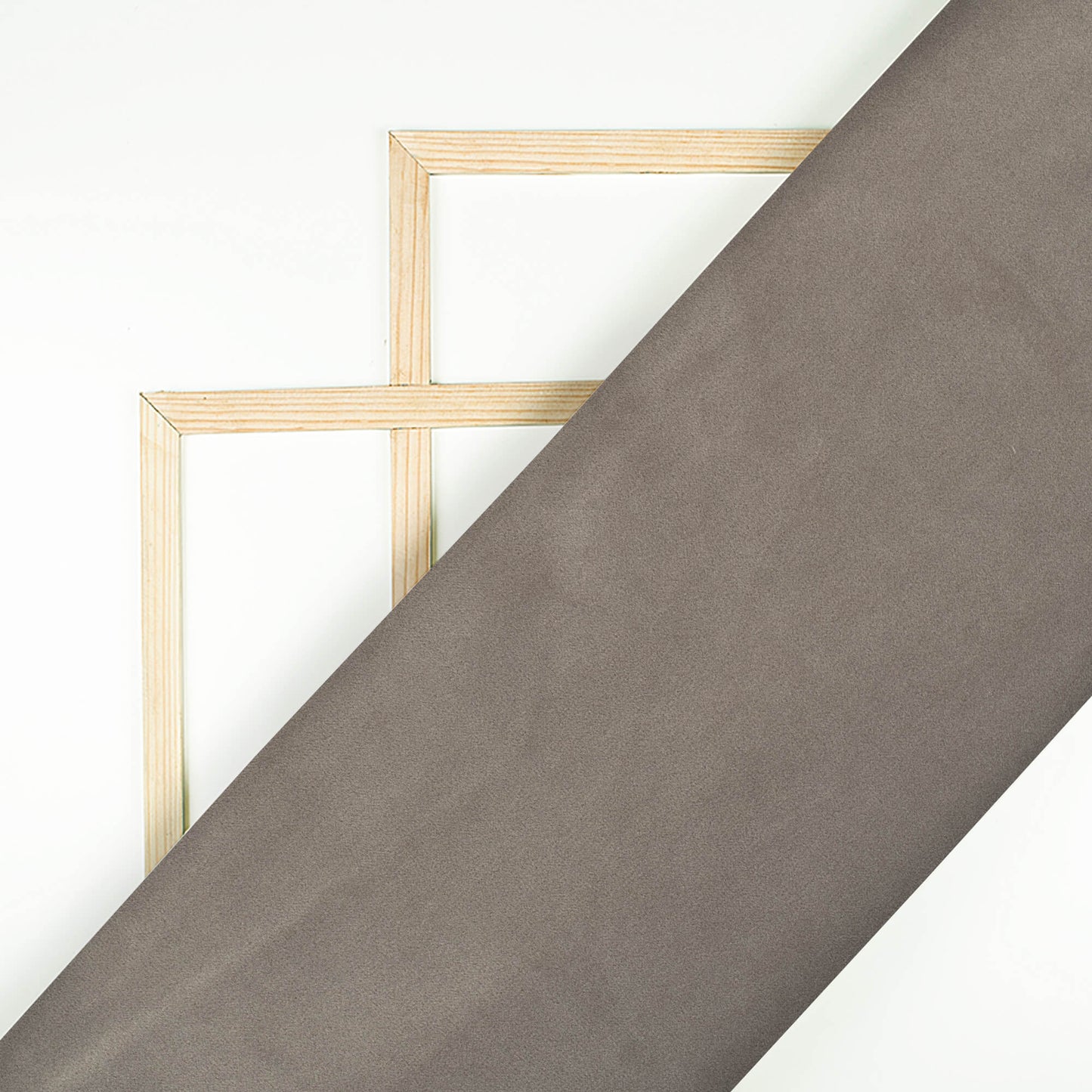 Dolphin Grey Plain Premium Velvet Fabric (Width 58 Inches)