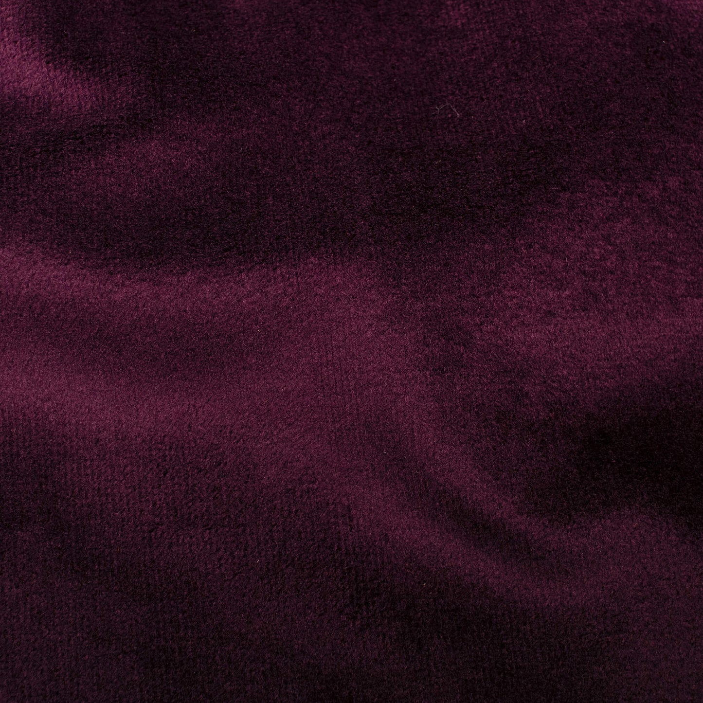 Eggplant Purple Plain Premium Velvet Fabric (Width 58 Inches)