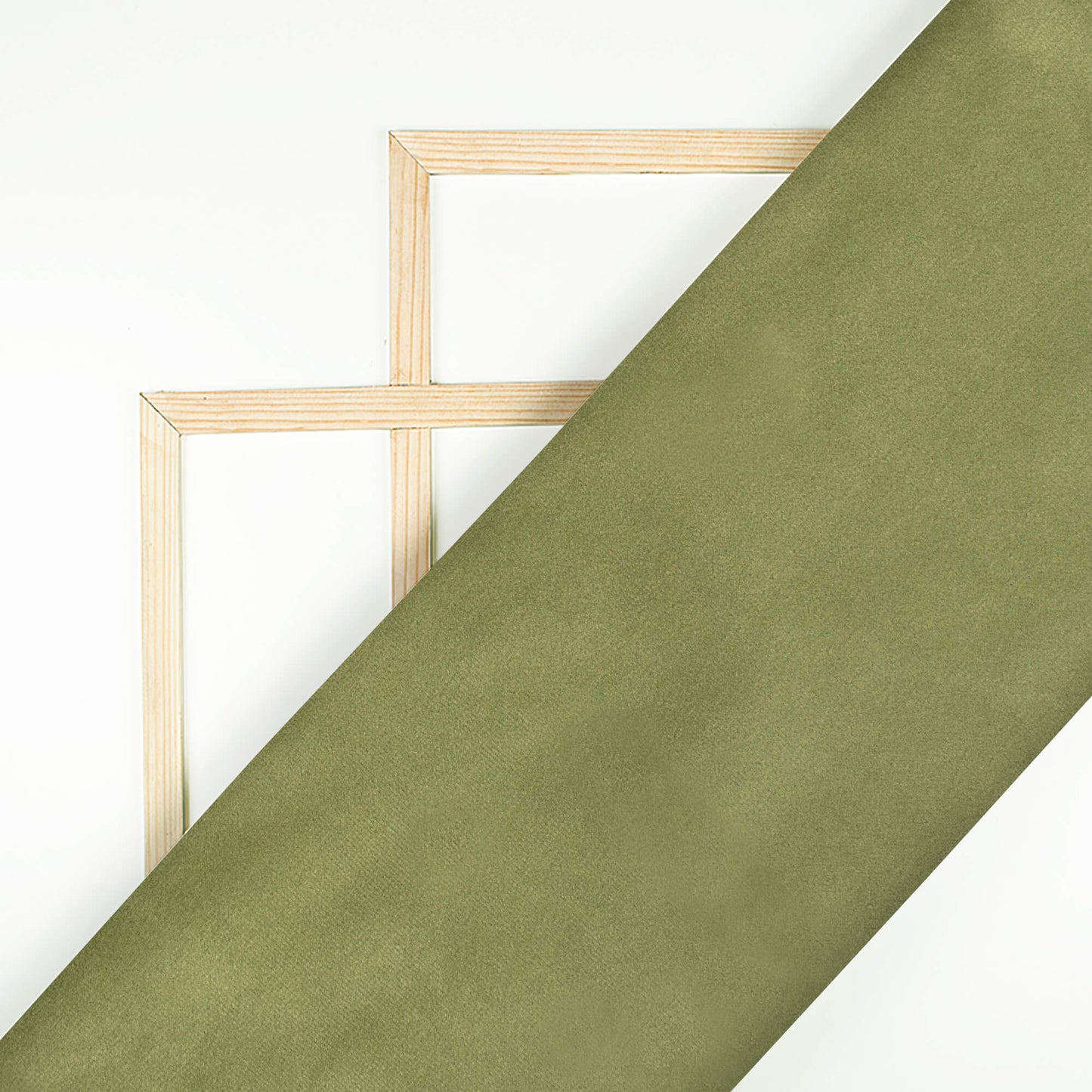 Pistachio Green Plain Premium Velvet Fabric (Width 58 Inches)