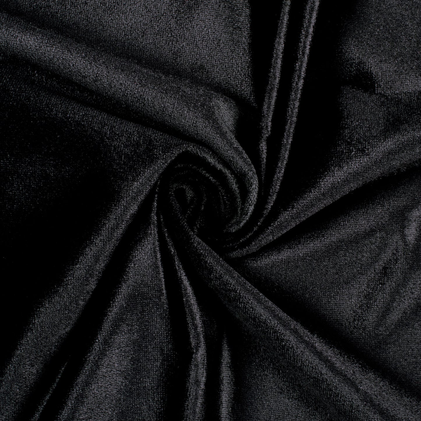 Black Plain Premium Velvet Fabric (Width 58 Inches)