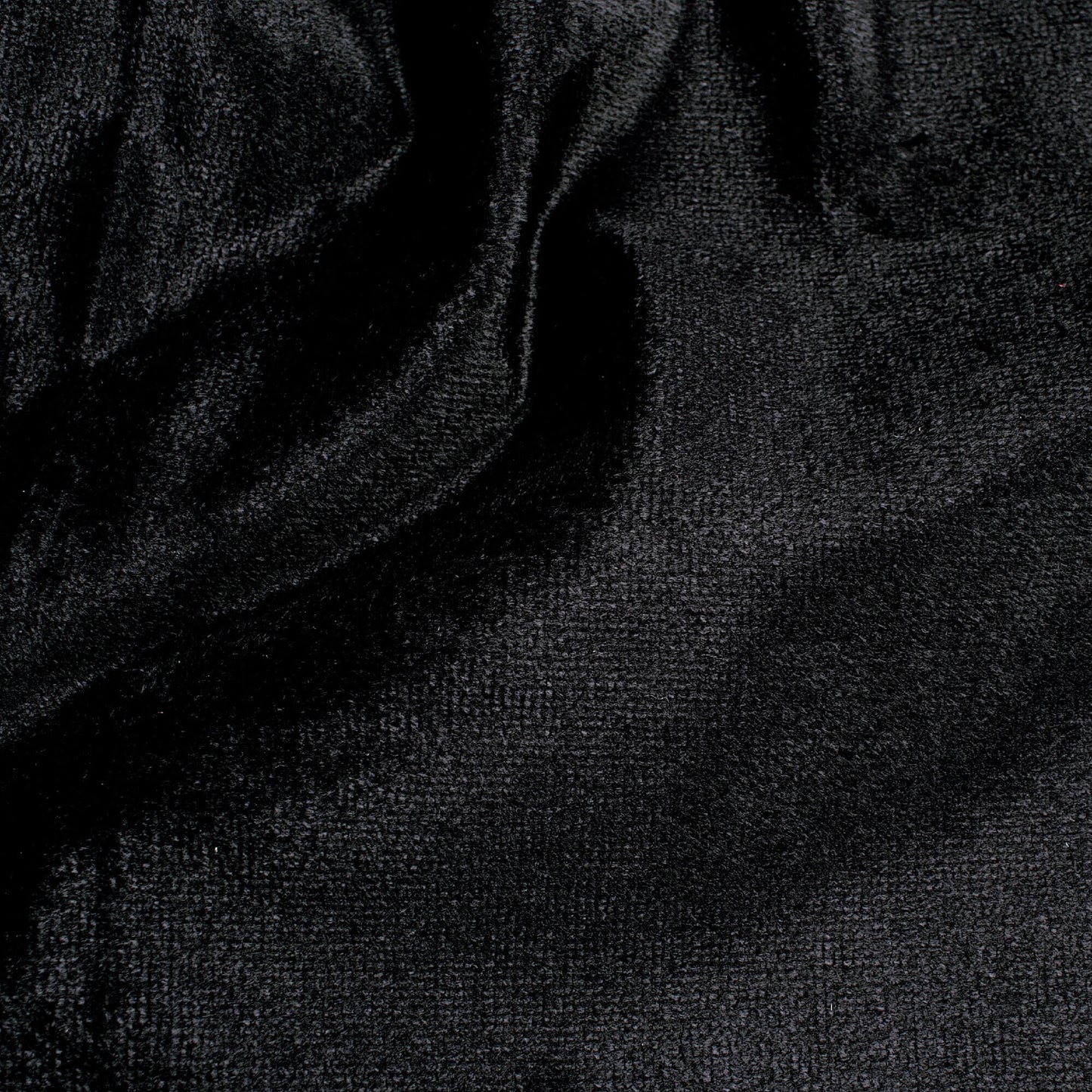 Black Plain Premium Velvet Fabric (Width 58 Inches)