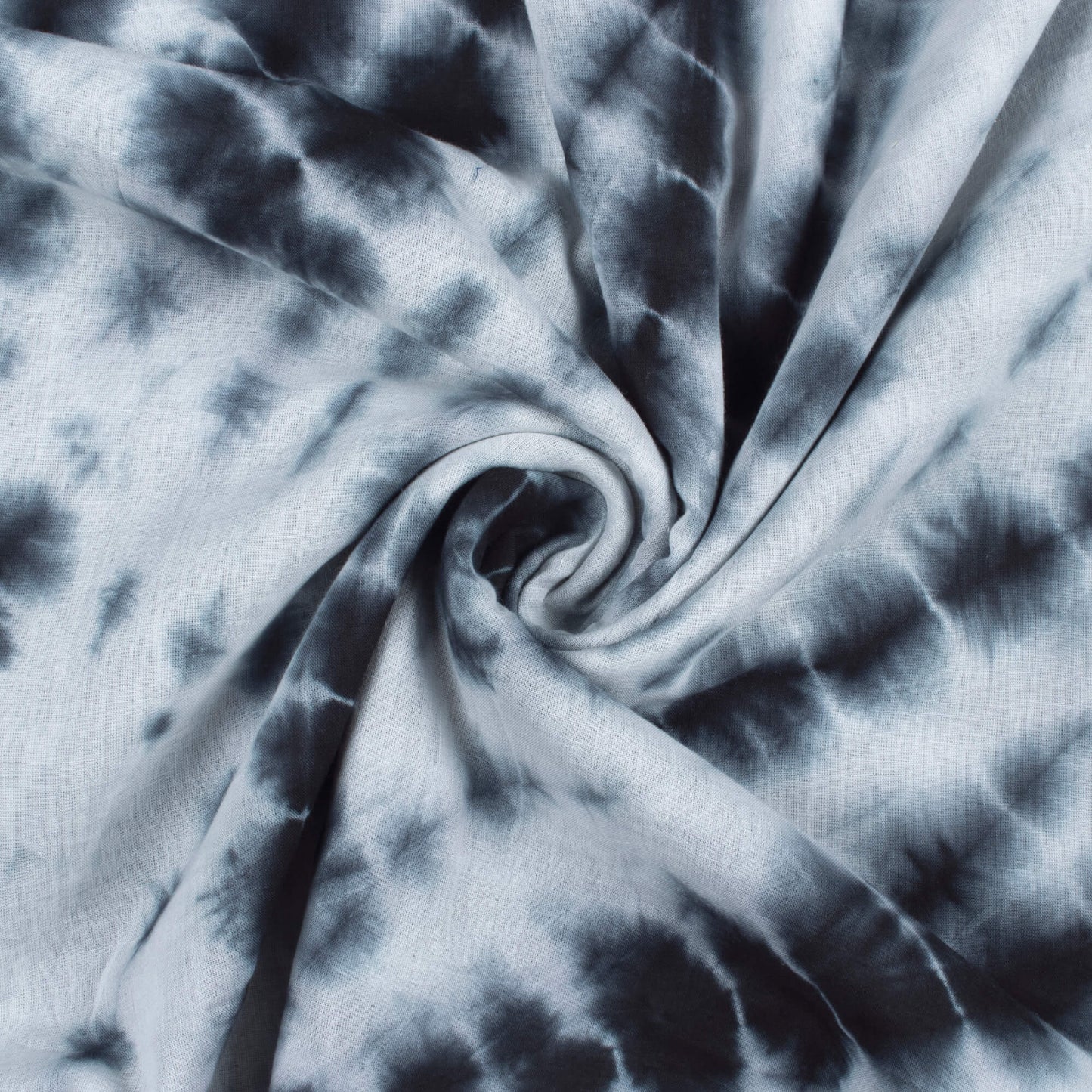 Black And White Shibori Hand Tie & Dye Cotton Mulmul Fabric