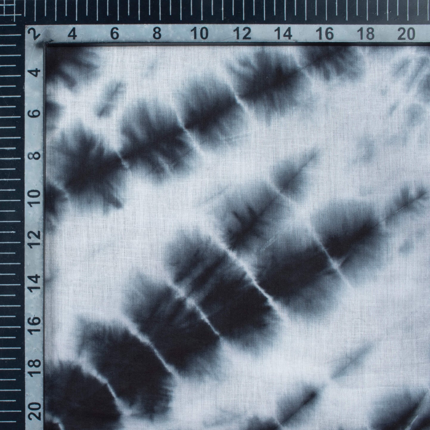 Black And White Shibori Hand Tie & Dye Cotton Mulmul Fabric
