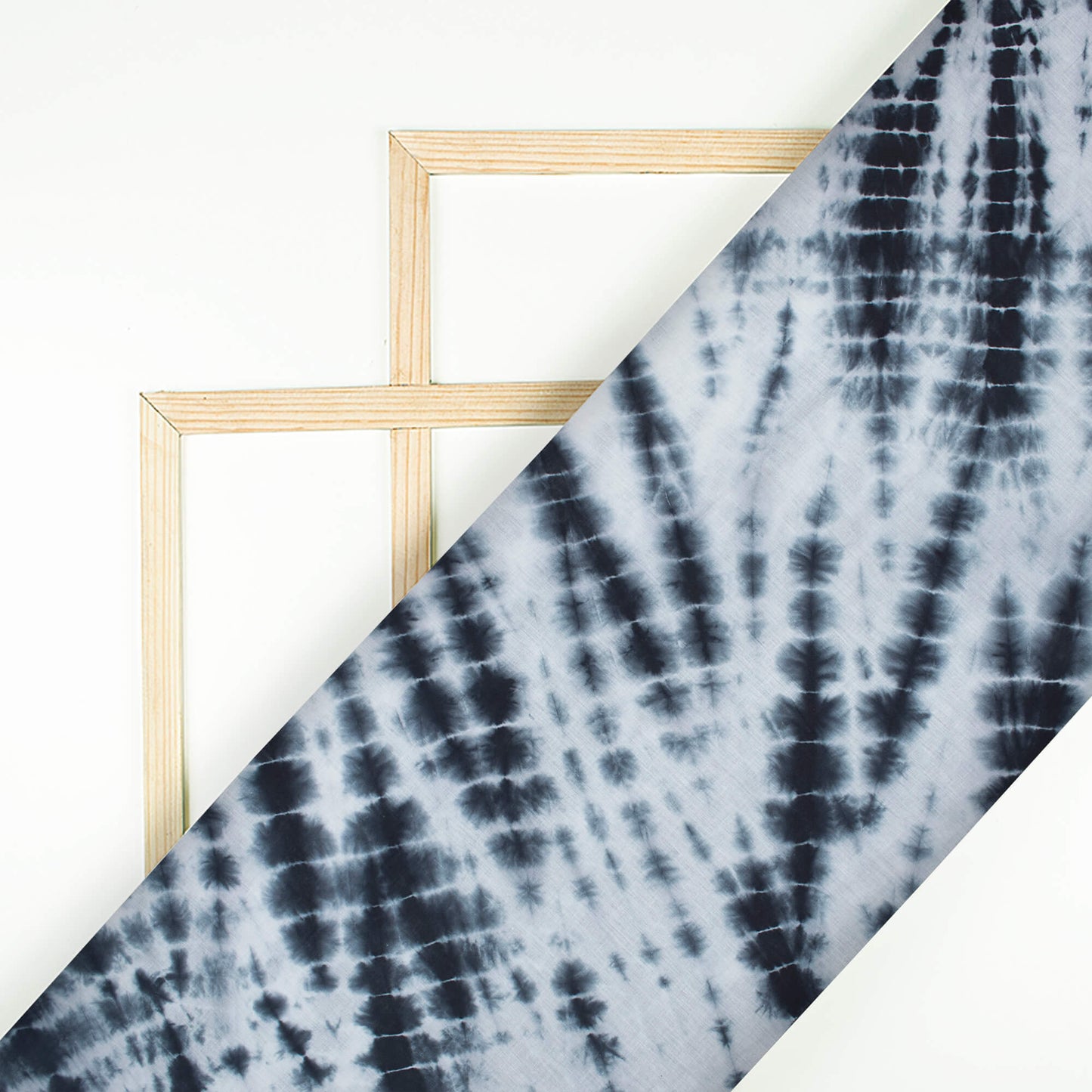 Black And White Shibori Hand Tie & Dye Cotton Mulmul Fabric