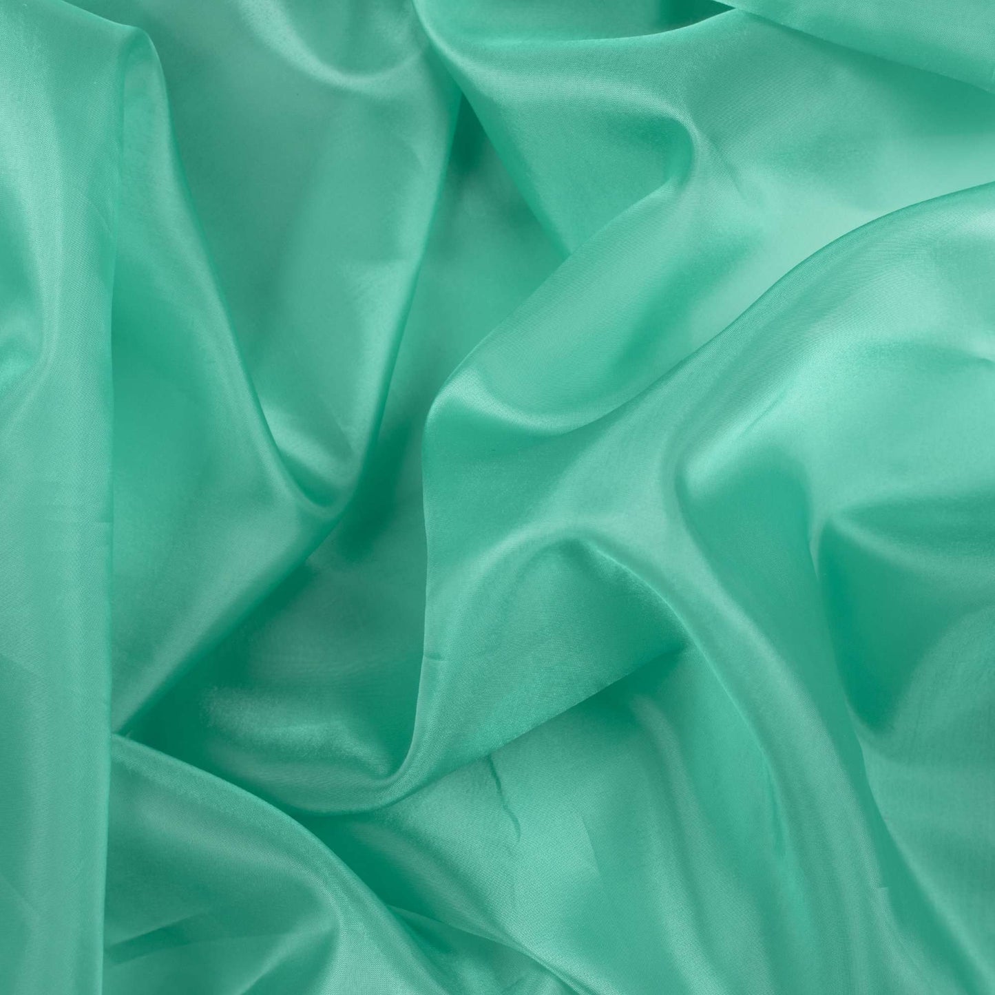 Turquoise Plain Premium Organza Silk Fabric - Fabcurate