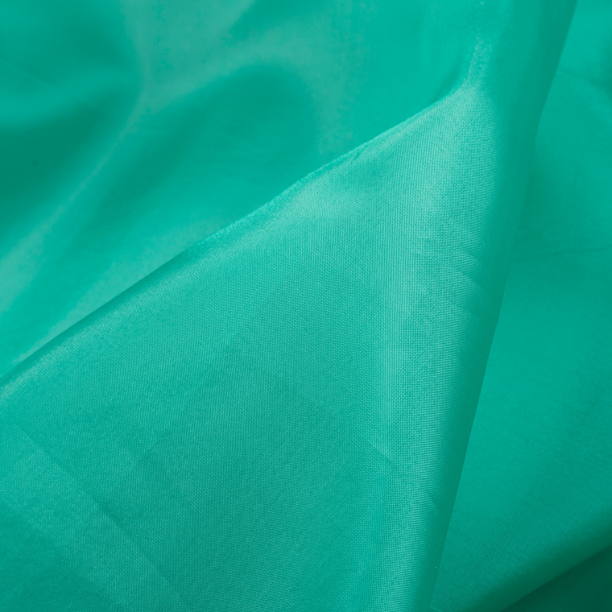 Turquoise Plain Premium Organza Silk Fabric - Fabcurate