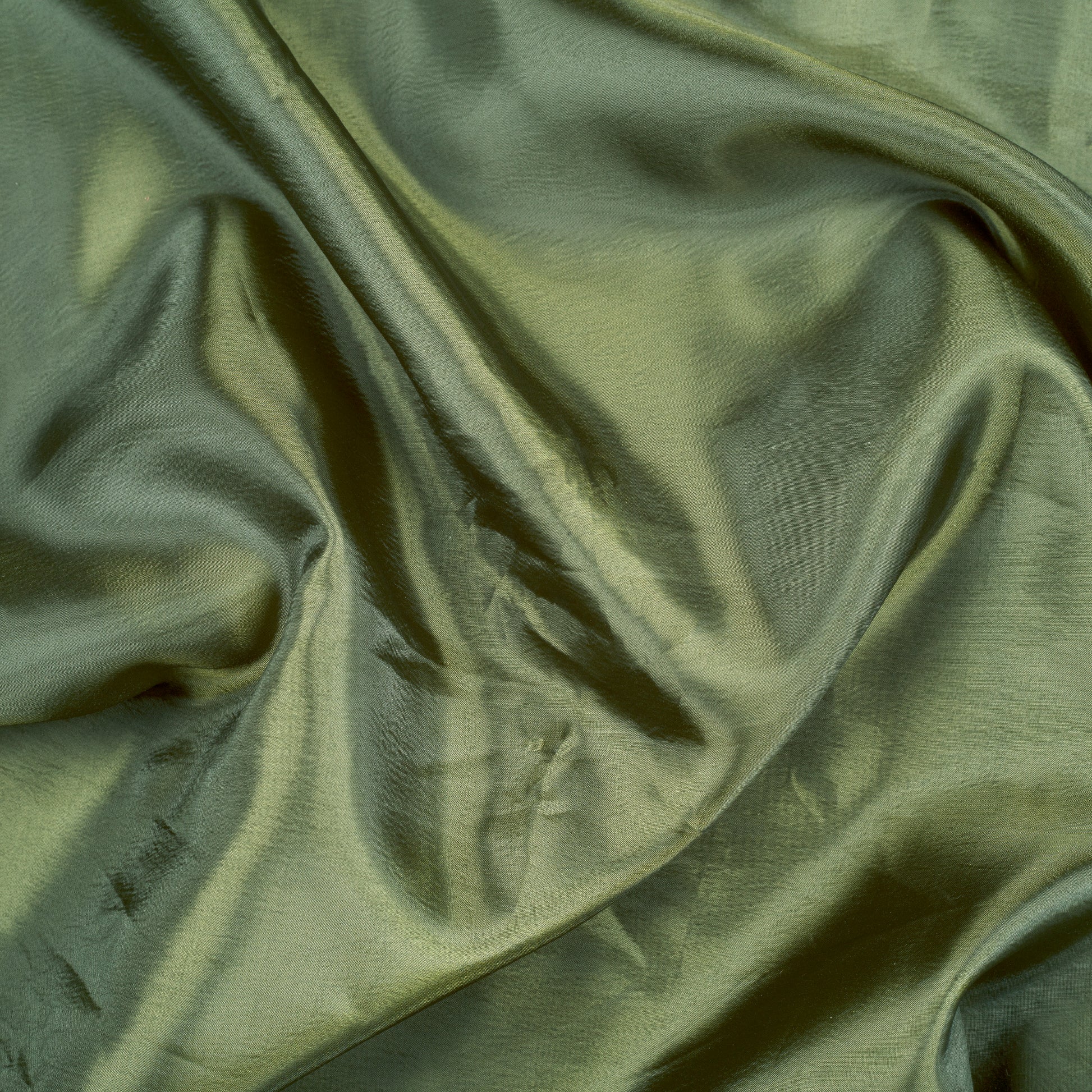 Dark Green Plain Premium Organza Silk Fabric - Fabcurate