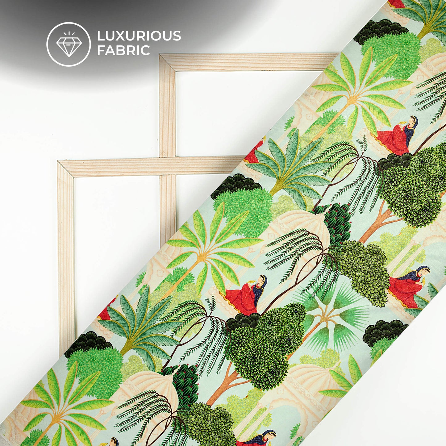 Vintage Park Madhuvanii Digital Print Premium Velvet Fabric