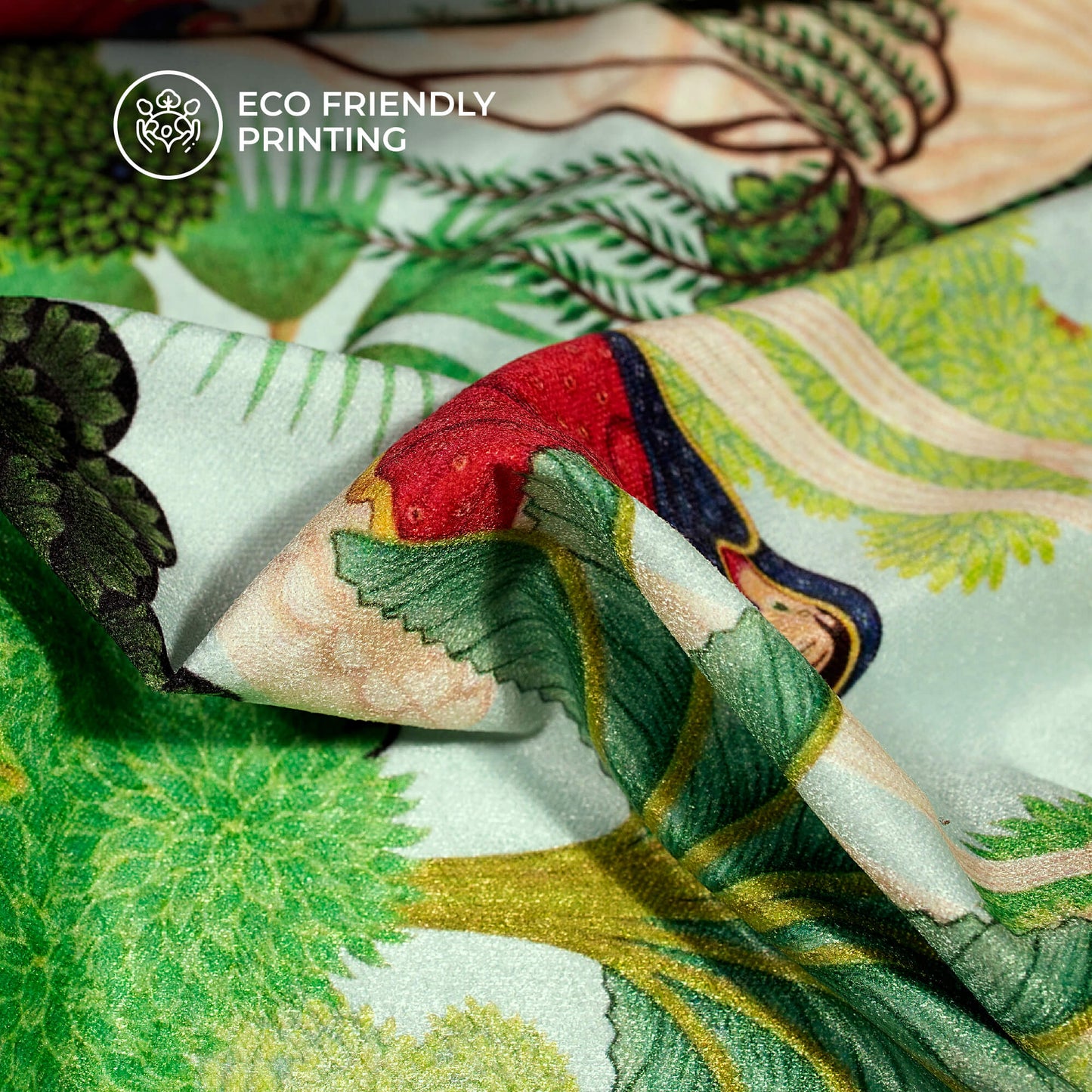Vintage Park Madhuvanii Digital Print Premium Velvet Fabric