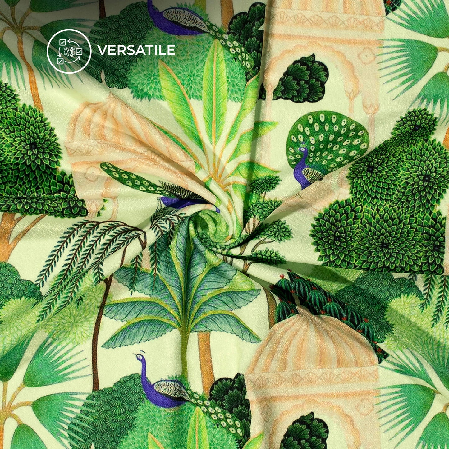 Vintage Park Madhuvanii Digital Print Premium Velvet Fabric